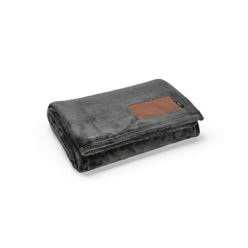 VAN EYCK - Coperta in rPET 240gsm. Patch personalizzabile