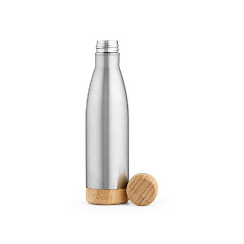 RIO GRANDE - Botella ; rInox, bambú, 530 ml. Doble pared y hermética