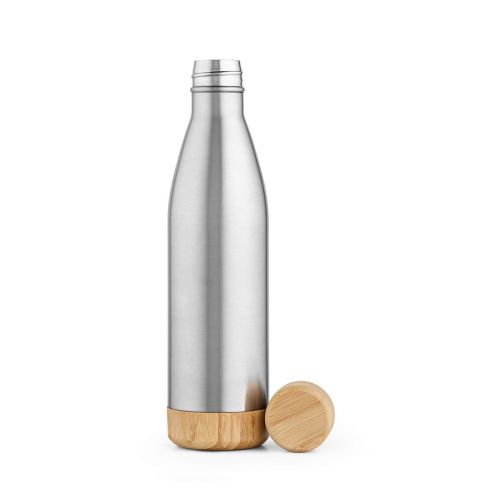 CONGO - Botella ; rInox y bambú, de 780 ml. Doble pared y hermética