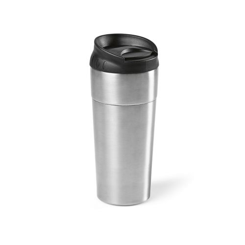 COLUMBIA - Vaso viaje ; rInox, 510 ml. Doble pared, tapa deslizante