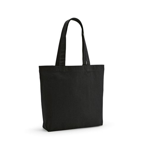 BLANC - Shopper in cotone riciclato 220 gsm. Con soffietto