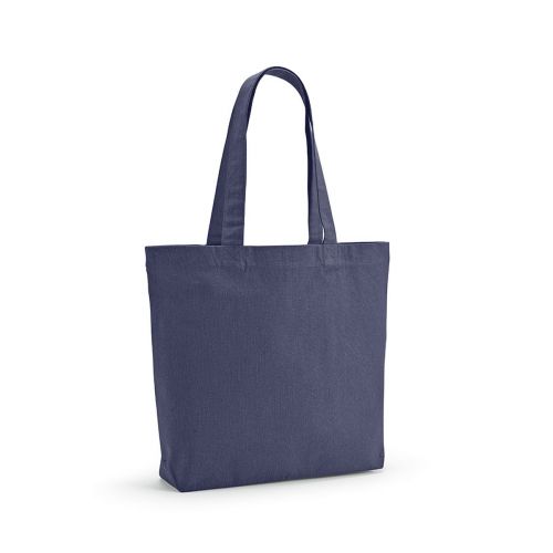BLANC - Shopper in cotone riciclato 220 gsm. Con soffietto