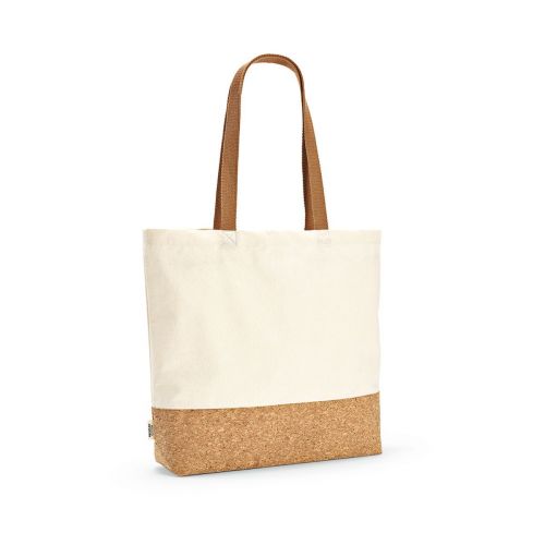 VINSON - Bolsa de compra de algodón reciclado de 220 gsm y corcho