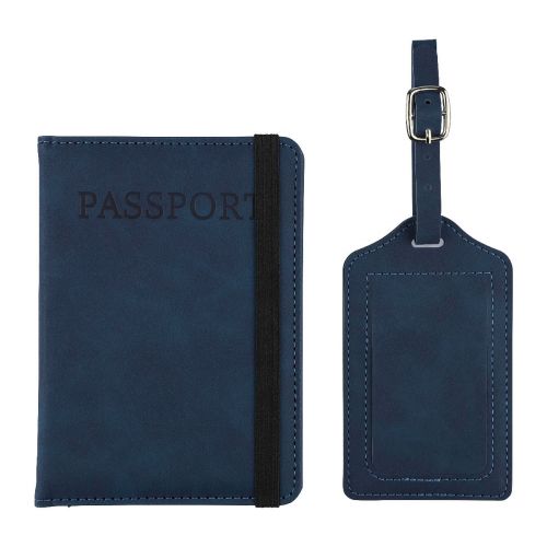 ZANI - Porta pasaporte y etiqueta de equipaje de PU reciclado 