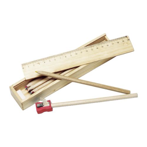CARMELITA - Estuche de madera con set de escritura 