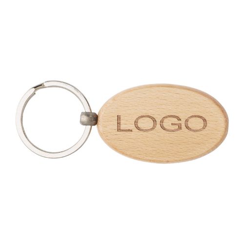 KATHERINE - Llavero oval de madera 