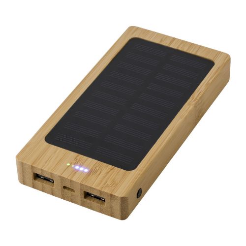 JOAN - Power Bank solar de bambú 