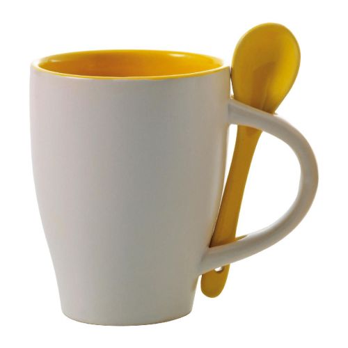 EDUARDO - Taza y cuchara de cerámica 