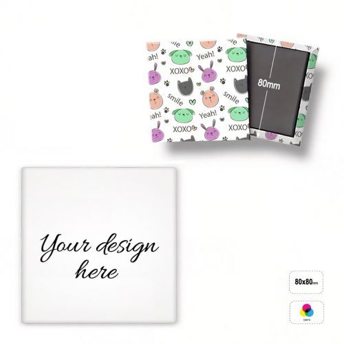 MAGNET A SQUARE 80 - imanes cuadrados acrílicos