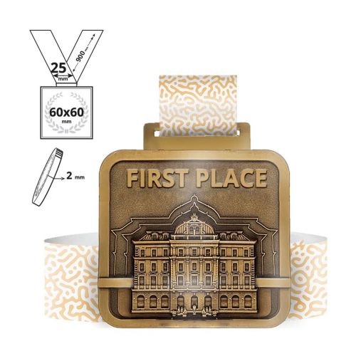 LAGAT - medalla de aleación de zinc 2 mm