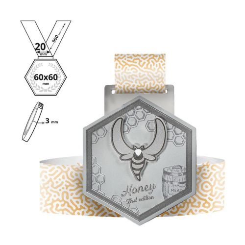 KIPRUTO - medalla de aleación de zinc 3mm