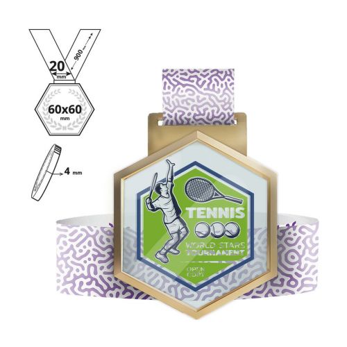 MACHIDA - medalla de acero y plexiglás 4mm