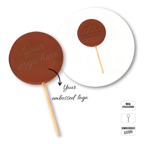 CHOCO POP - Piruleta redonda de chocolate