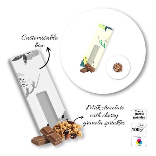 LONG MODERN BAND - tableta de chocolate con leche y cobertura