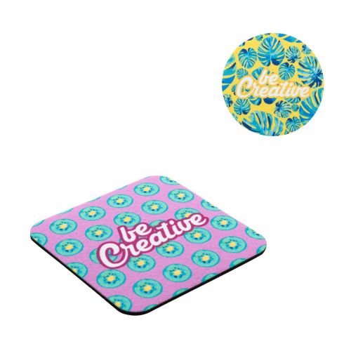 CREAFELT DRINK PLUS - Posavasos de fieltro RPET, cuadrado