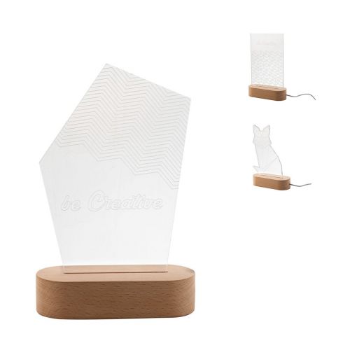 WOODIFY - Trofeo de luz LED, forma personalizada