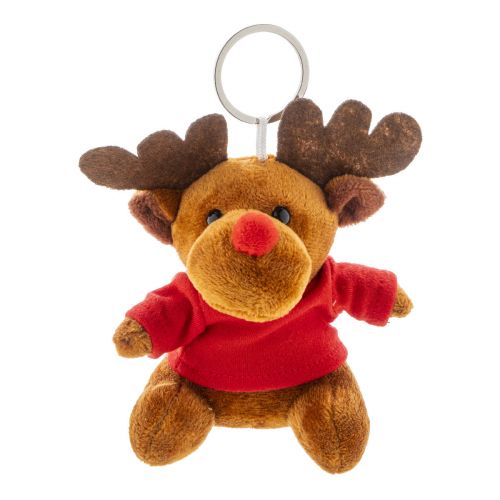 JULREN - Llavero de peluche con forma de reno navideño
