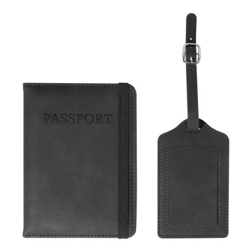 TWINPASS - Porta-pasaporte y identificador equipaje de PU reciclado