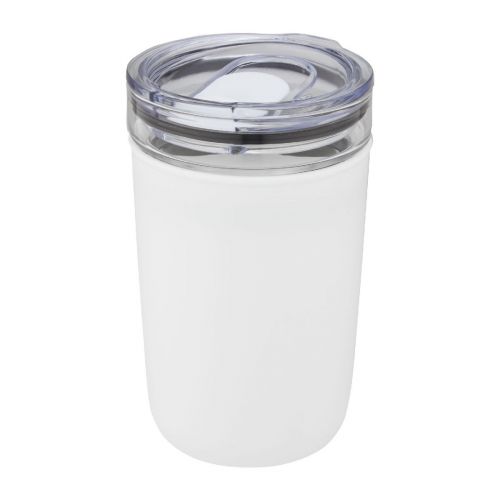 BELLO - Vaso de vidrio de 420 ml con pared exterior de plástico reciclado ""