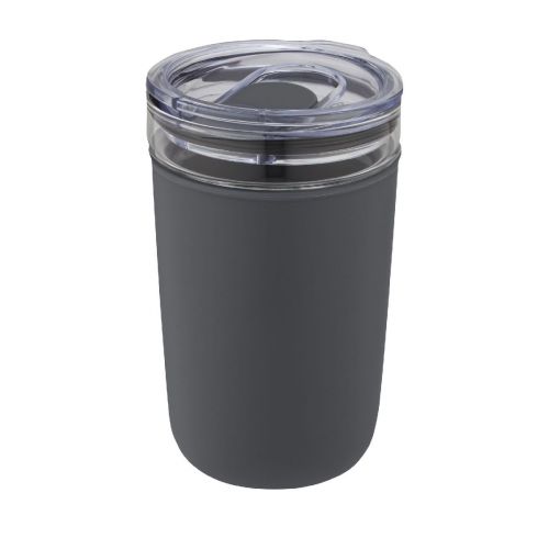 BELLO - Vaso de vidrio de 420 ml con pared exterior de plástico reciclado ""