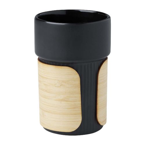 FIKA - Vaso de 340 ml con funda de bambú ""