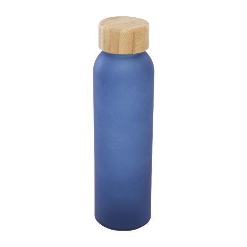 LUME - Botella de 500 ml de vidrio sodocálcico mate con tapa de bambú  ""