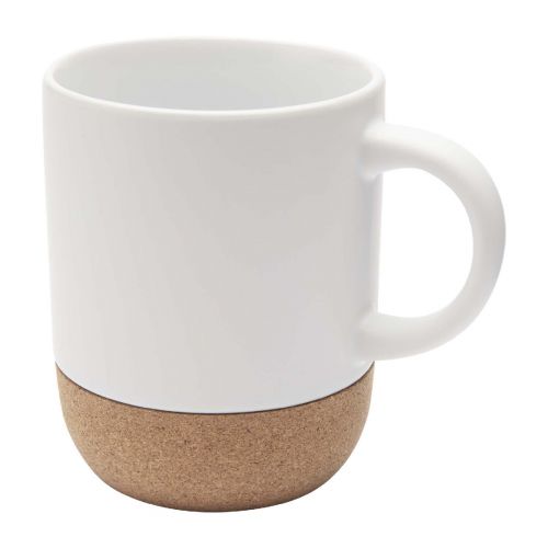 BILLIE -Taza de cerámica para sublimación de 300 ml con detalles de corcho ""