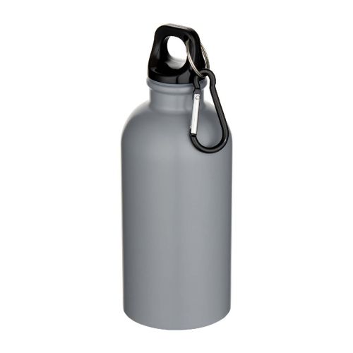 BOUNCE - Botella de 400 ml de acero inoxidable mate con certificado RCS de una sola pared con mosquetón "Oregon"