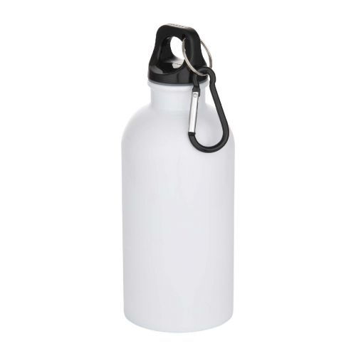 STEELBOTTLE 400 -Botella de 400 ml de acero inoxidable con certificado RCS de una sola pared con sublimación y mosquetón "Oregon"