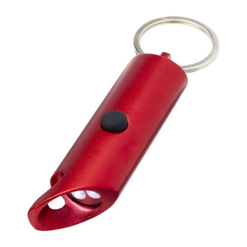 FLARE - Luz LED IPX de aluminio reciclado y abrebotellas con llavero ""