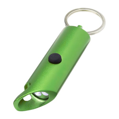 FLARE - Luz LED IPX de aluminio reciclado y abrebotellas con llavero ""