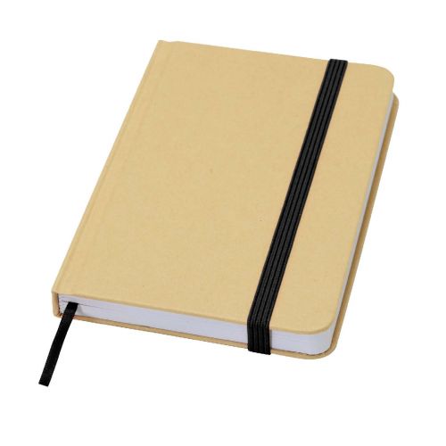 REED - Libreta de tapa dura A5 de material reciclado con páginas rayadas "Teak"