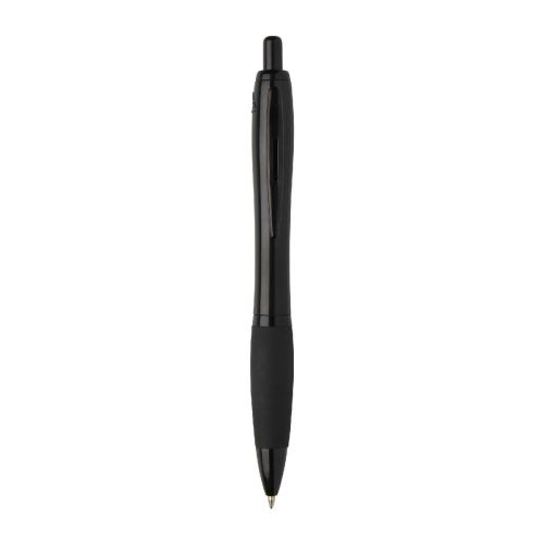 NASH - Bolígrafo de plástico reciclado con adornos negros (tinta negra) ""