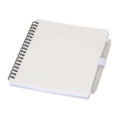 NIOVE - Juego de libreta de tapa blanda y bolígrafo de plástico reciclado (tinta azul) ""