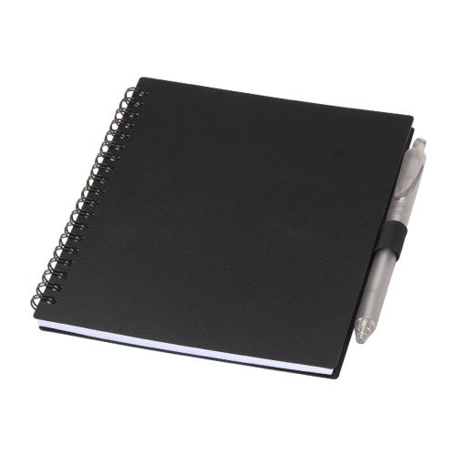NIOVE - Juego de libreta de tapa blanda y bolígrafo de plástico reciclado (tinta azul) ""