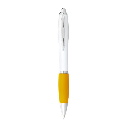 NASH - Bolígrafo blanco con empuñadura de color "" (tinta negra)