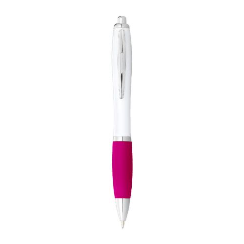 NASH - Bolígrafo blanco con empuñadura de color "" (tinta negra)