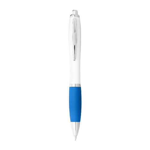NASH - Bolígrafo blanco con empuñadura de color "" (tinta azul)
