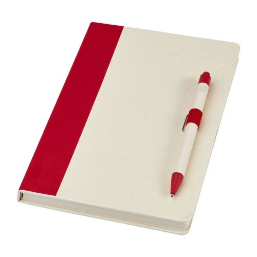 DAIRY DREAM REALIZZATI - Set de libreta de referencia de tamaño A5 y bolígrafo fabricados con cartones de leche reciclados "Dairy Dream"