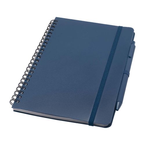 THALAASA INCHI - Libreta de tapa dura A5 de plástico procedente del océano con bolígrafo "Thalaasa" (tinta negra)