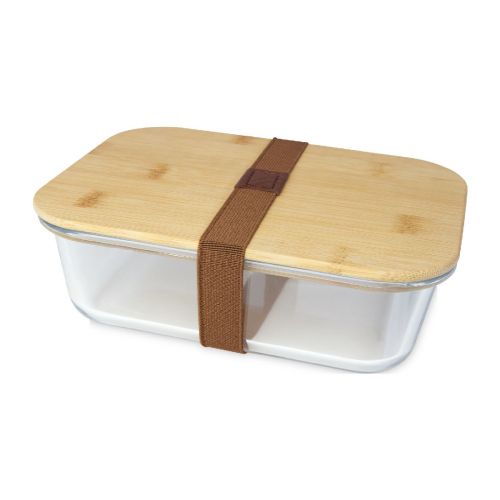 ROBY - Fiambrera de 700 ml en acero inoxidable con tapa de bambú "Tite"