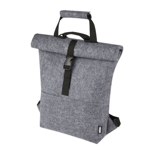 FELTA -Bolsa para bicicleta enrollable de fieltro reciclado GRS de 13 L 
