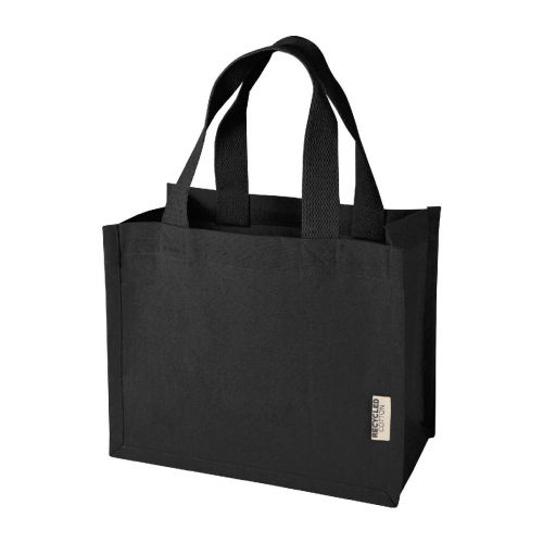 ODESSA - Bolsa Tote con fuelle mini de algodón reciclado GRS de 220 g/m² de 9 l ""