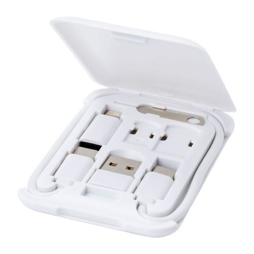 SAVVY - Cable de carga modular de plástico reciclado con soporte para teléfono ""