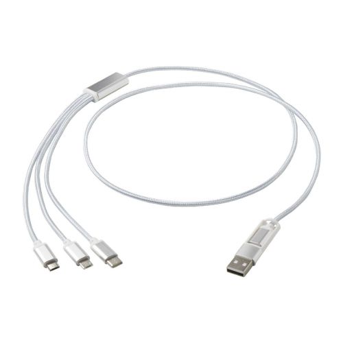 VERSATILE - Cable de carga 5 en 1 de aluminio reciclado ""