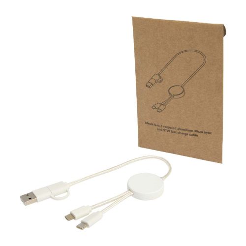 W CITALA - Cable 5 en 1 de plástico reciclado de 30 cm para sincronización de datos y carga rápida de 27 W "Citala"