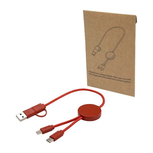 W CITALA - Cable 5 en 1 de plástico reciclado de 30 cm para sincronización de datos y carga rápida de 27 W "Citala"