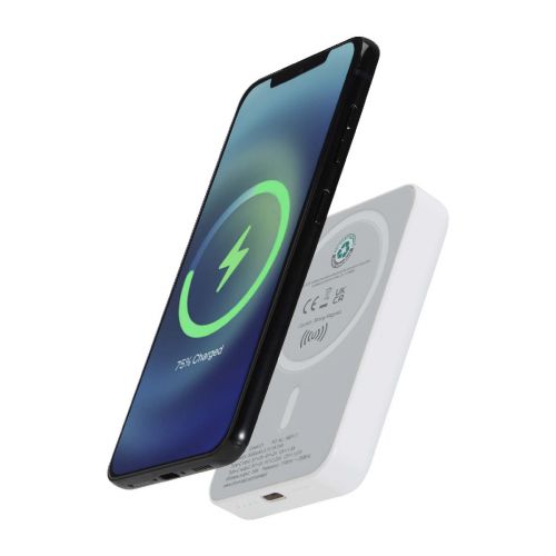 ACRAB - Batería externa inalámbrica magnética de 5000 mAh y 15 W con PD de 20 W fabricada con plástico reciclado ""