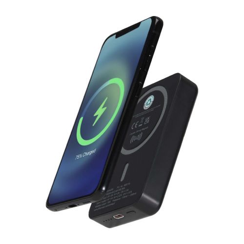 ACRAB - Batería externa inalámbrica magnética de 10 000 mAh y 15 W con PD de 20 W fabricada con plástico reciclado ""