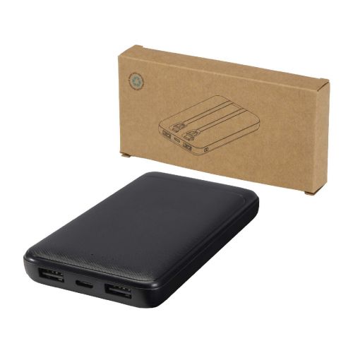 ADHIL - Batería externa de plástico reciclado de 10 000 mAh y 10 W "Intan"